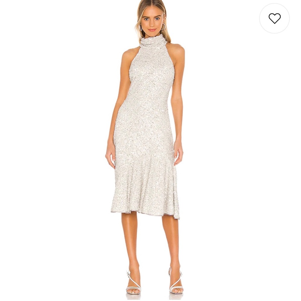 Revolve Saylor Anika Dress in Sliver Size Medium